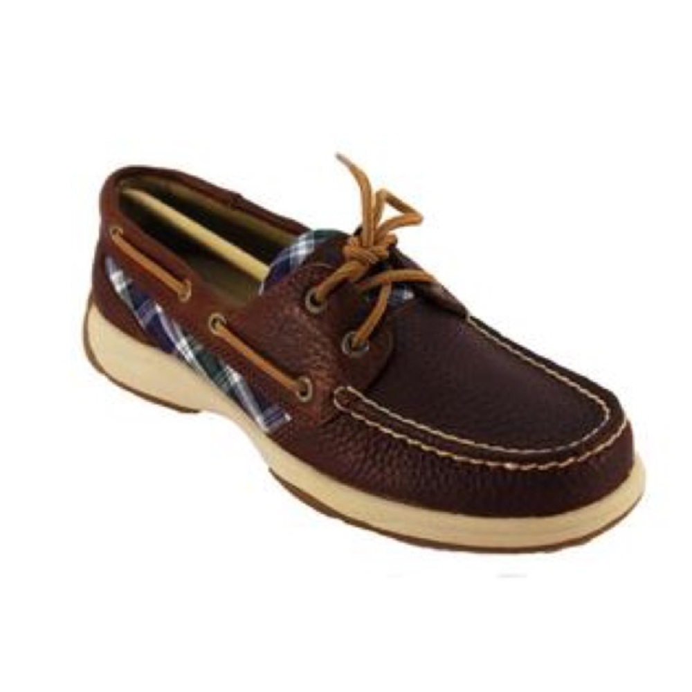 Sperry Top-Sider Blue Plaid Bluefish Boat Shoes